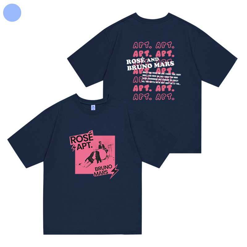 T-SHIRT ROSÉ (BLACKPINK) ET BRUNO MARS APT 100% COTON
