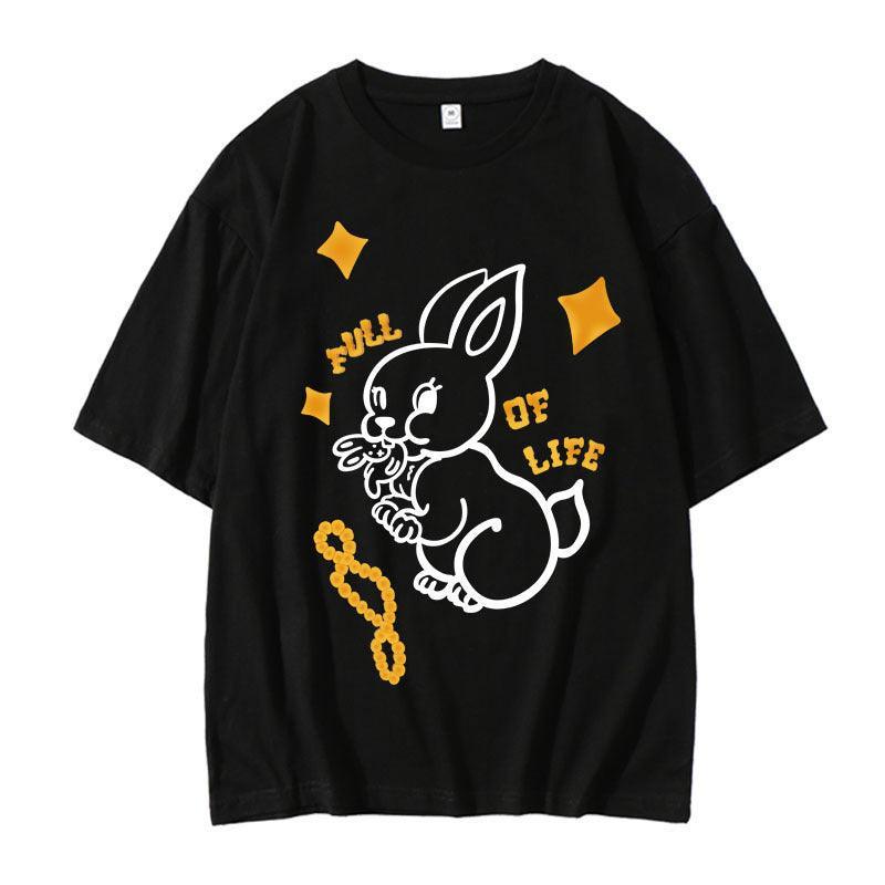 T-SHIRT NEWJEANS 100% COTON (noir/blanc)