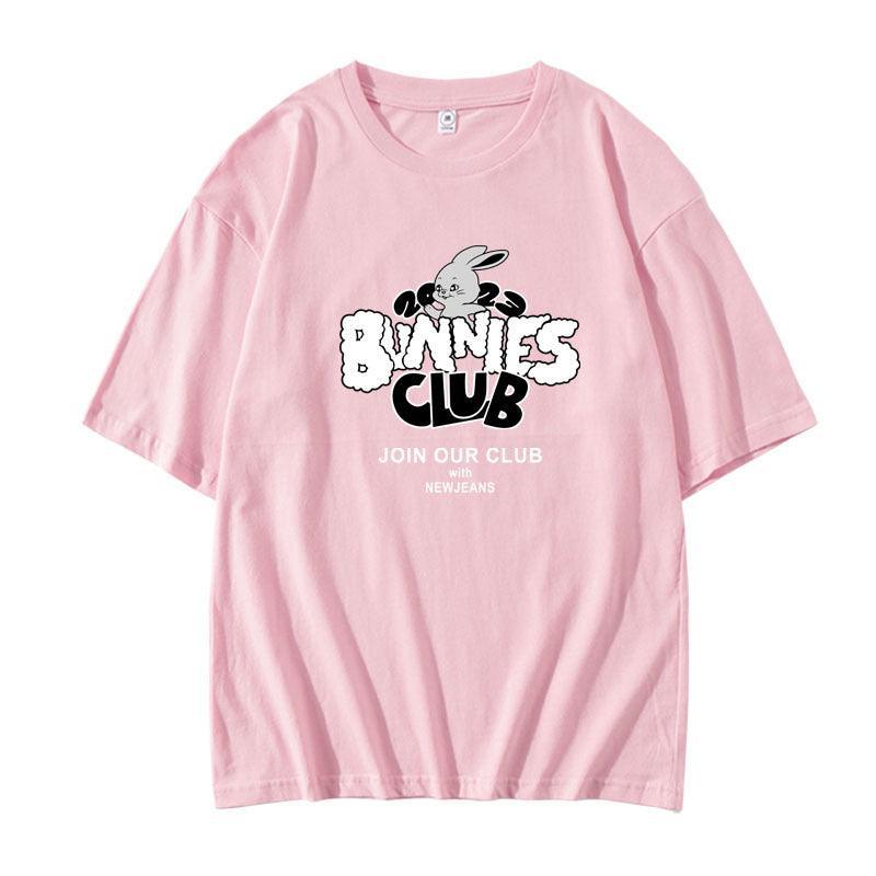 T-SHIRTS NEWJEANS BUNNIES CLUB 100 % COTON (divers coloris)