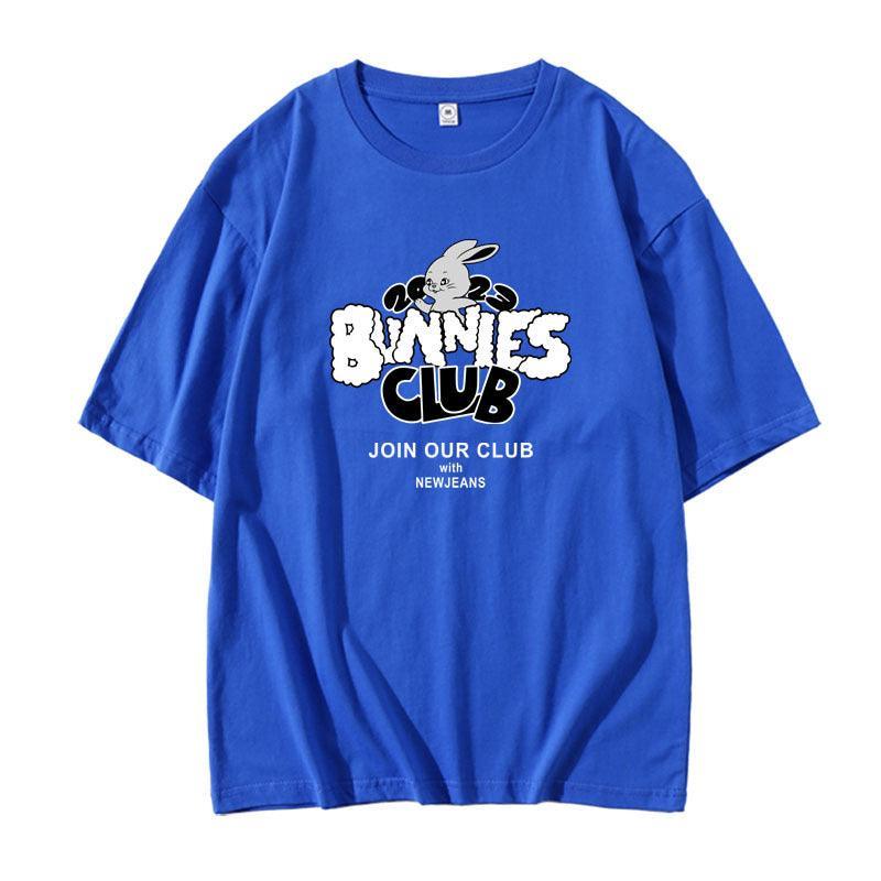T-SHIRTS NEWJEANS BUNNIES CLUB 100 % COTON (divers coloris)