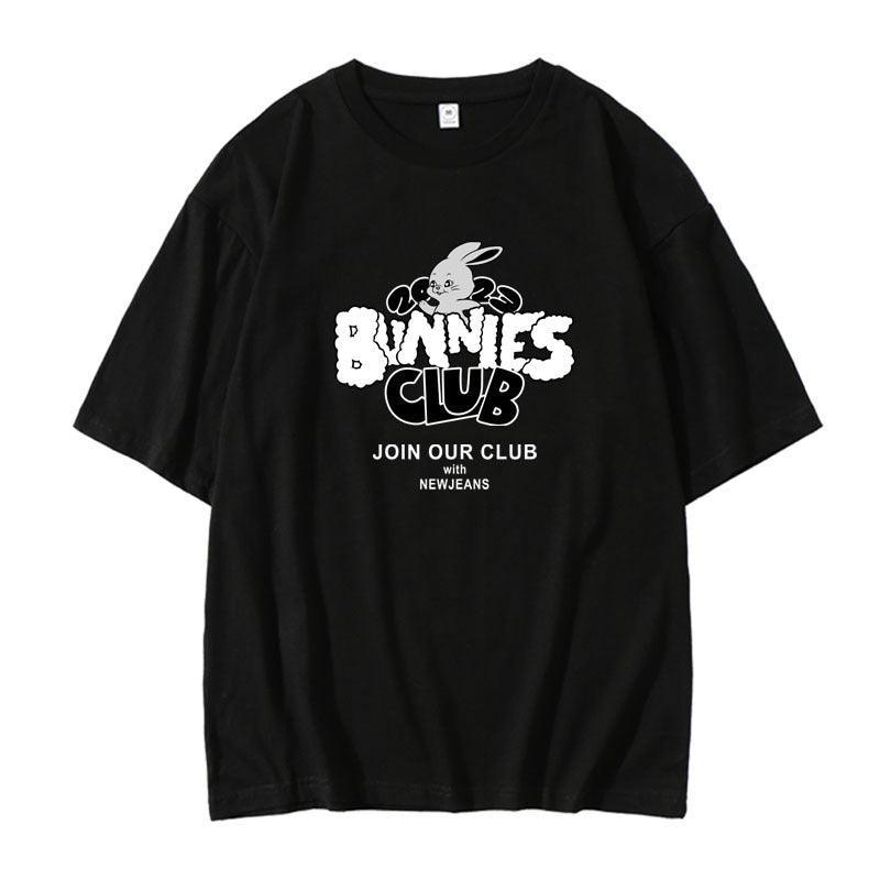 T-SHIRTS NEWJEANS BUNNIES CLUB 100 % COTON (divers coloris)