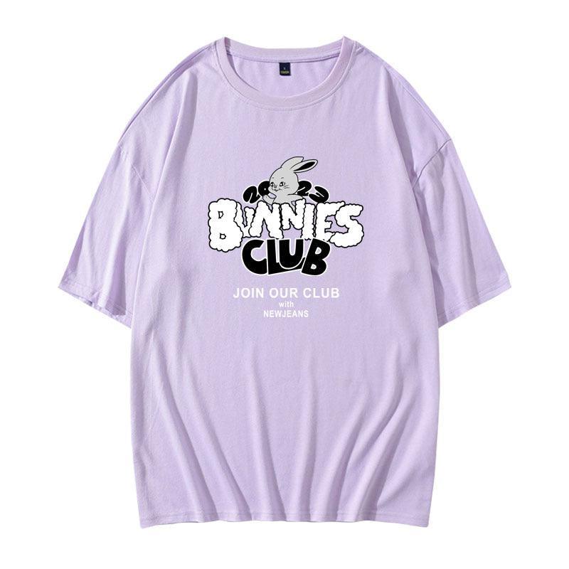 T-SHIRTS NEWJEANS BUNNIES CLUB 100 % COTON (divers coloris)