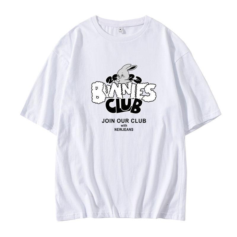 T-SHIRTS NEWJEANS BUNNIES CLUB 100 % COTON (divers coloris)