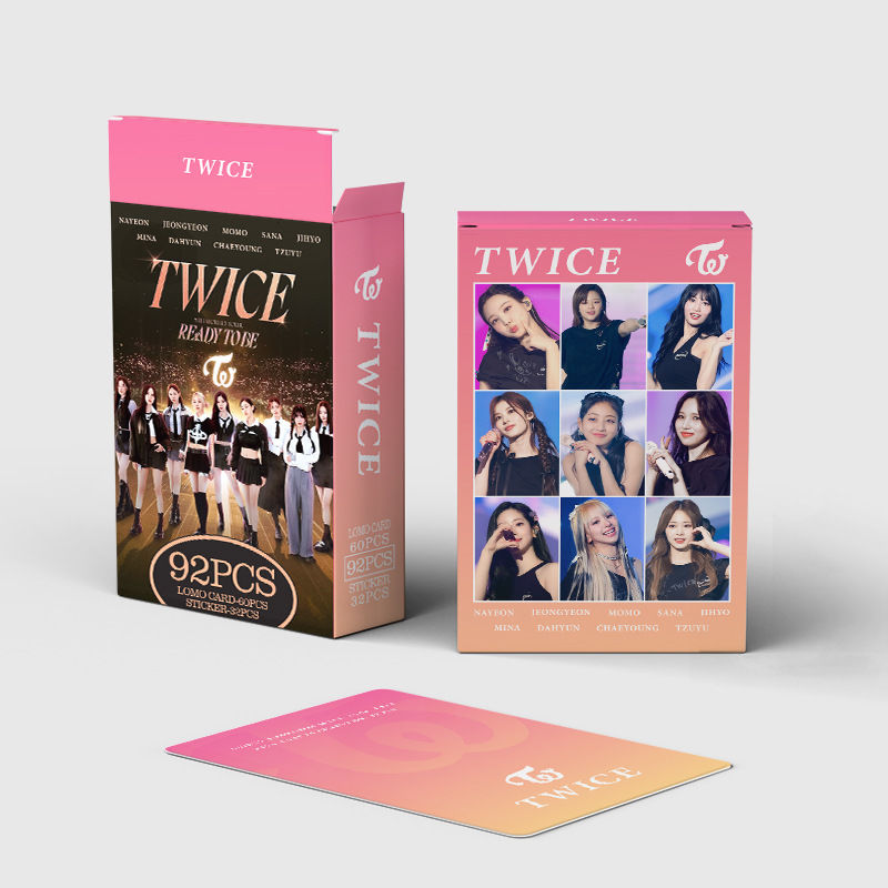 CARTES PHOTOS TWICE READY TO BE - 92 PIÈCES (60 CARTES PHOTOS + 32 AUTOCOLLANTS)
