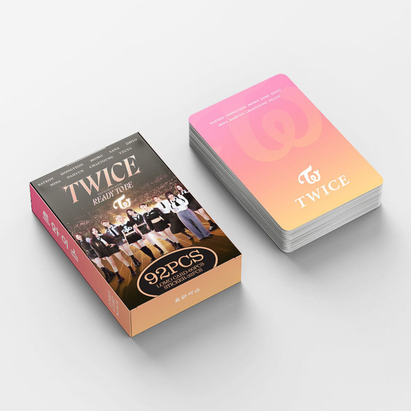 CARTES PHOTOS TWICE READY TO BE - 92 PIÈCES (60 CARTES PHOTOS + 32 AUTOCOLLANTS)