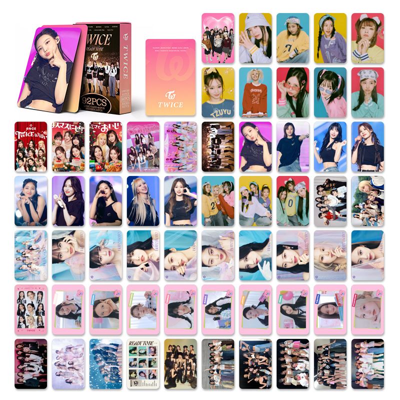 CARTES PHOTOS TWICE READY TO BE - 92 PIÈCES (60 CARTES PHOTOS + 32 AUTOCOLLANTS)