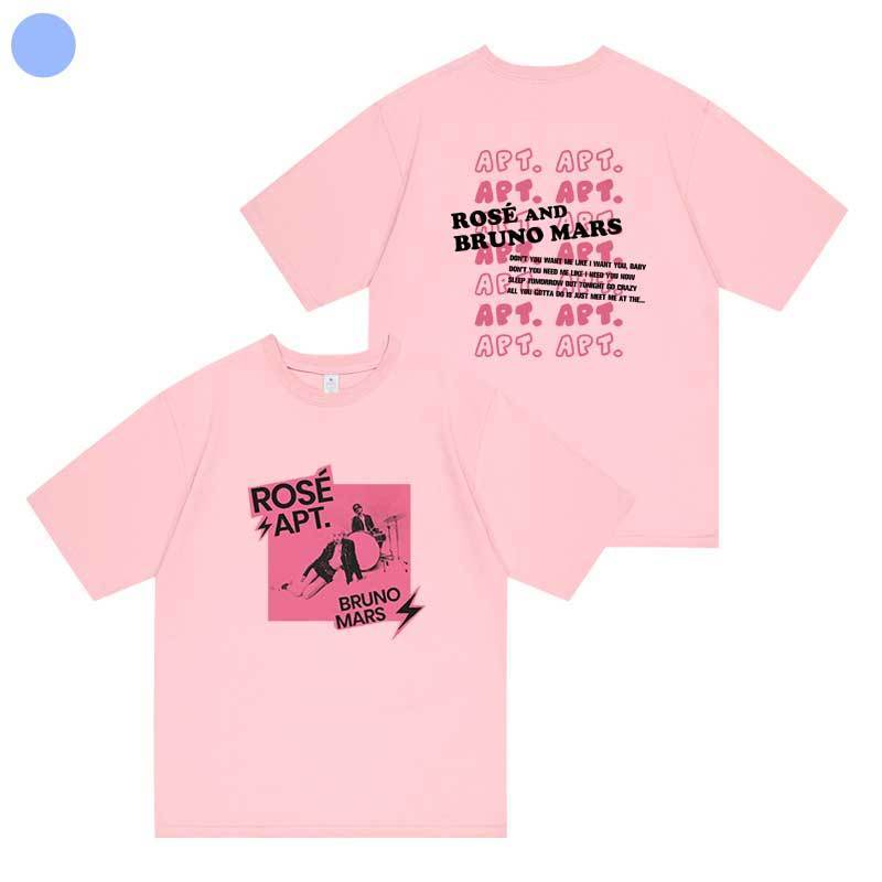 T-SHIRT ROSÉ (BLACKPINK) ET BRUNO MARS APT 100% COTON