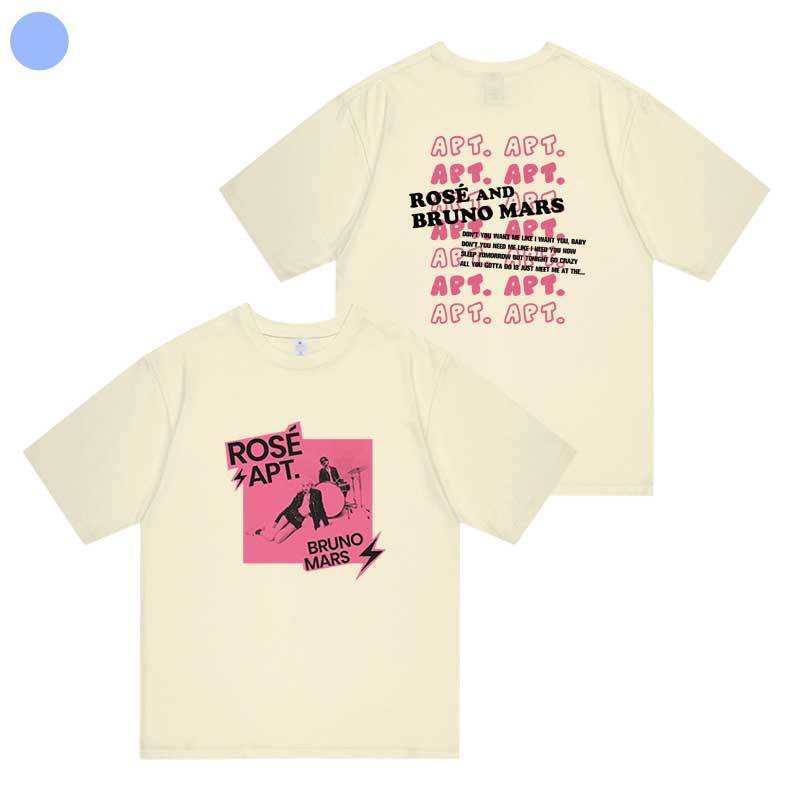 T-SHIRT ROSÉ (BLACKPINK) ET BRUNO MARS APT 100% COTON