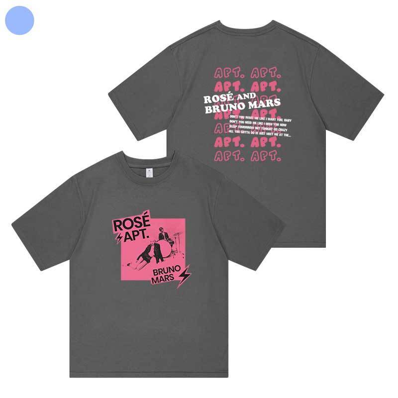 T-SHIRT ROSÉ (BLACKPINK) ET BRUNO MARS APT 100% COTON