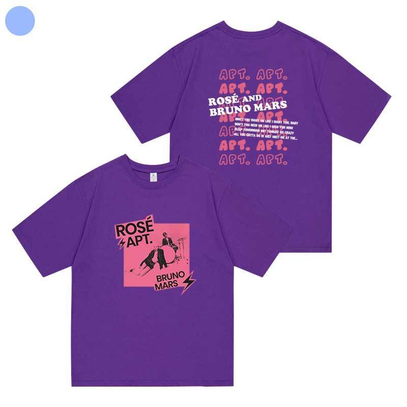T-SHIRT ROSÉ (BLACKPINK) ET BRUNO MARS APT 100% COTON