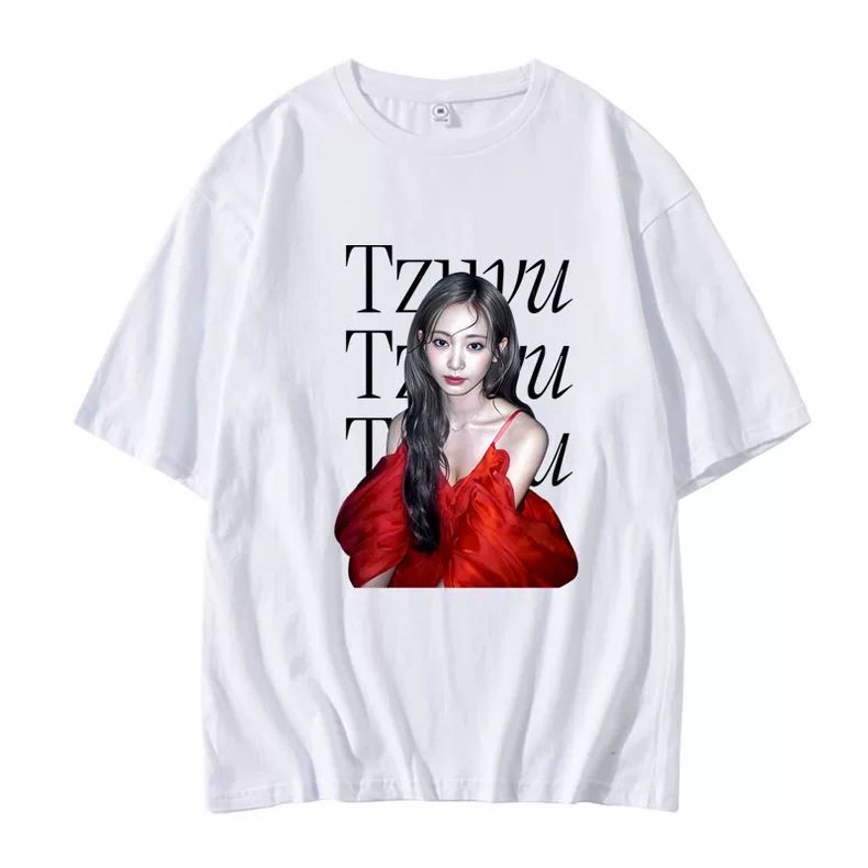 CHEMISE TZUYU (TWICE) 100% COTON (blanche et noire)