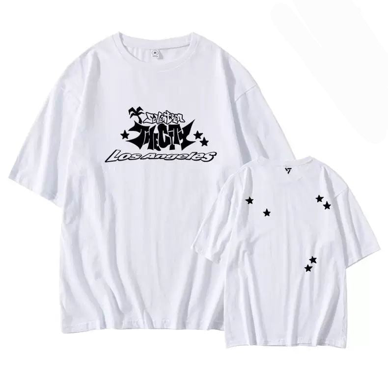 SEVENTEEN MERCH THE CITY LA T-SHIRTS 100% COTON