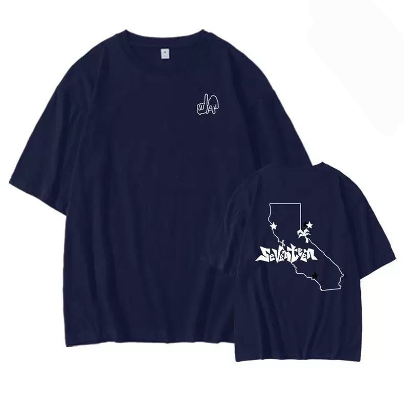 SEVENTEEN MERCH THE CITY LA T-SHIRTS 100% COTON