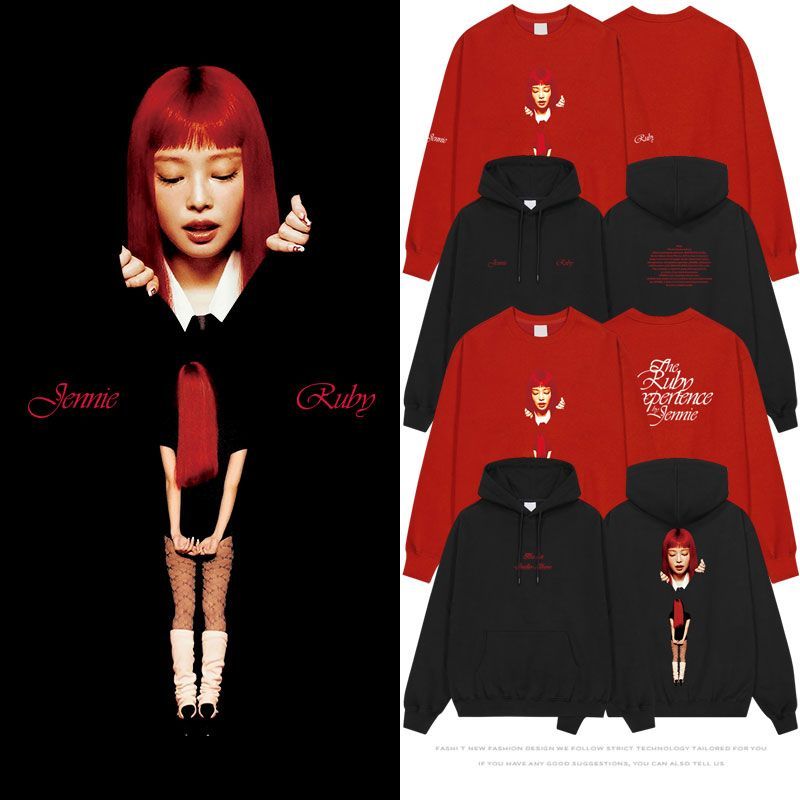 JENNIE (BLACKPINK) SWEAT À CAPUCHE RUBY