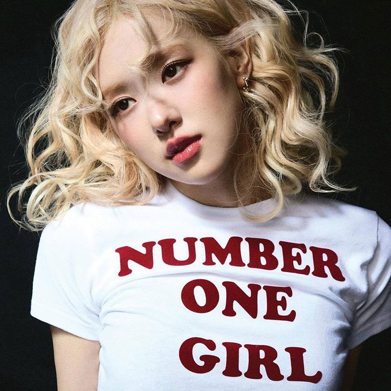 T-SHIRT ROSÉ (BLACKPINK) NUMBER ONE GIRL 100% COTON