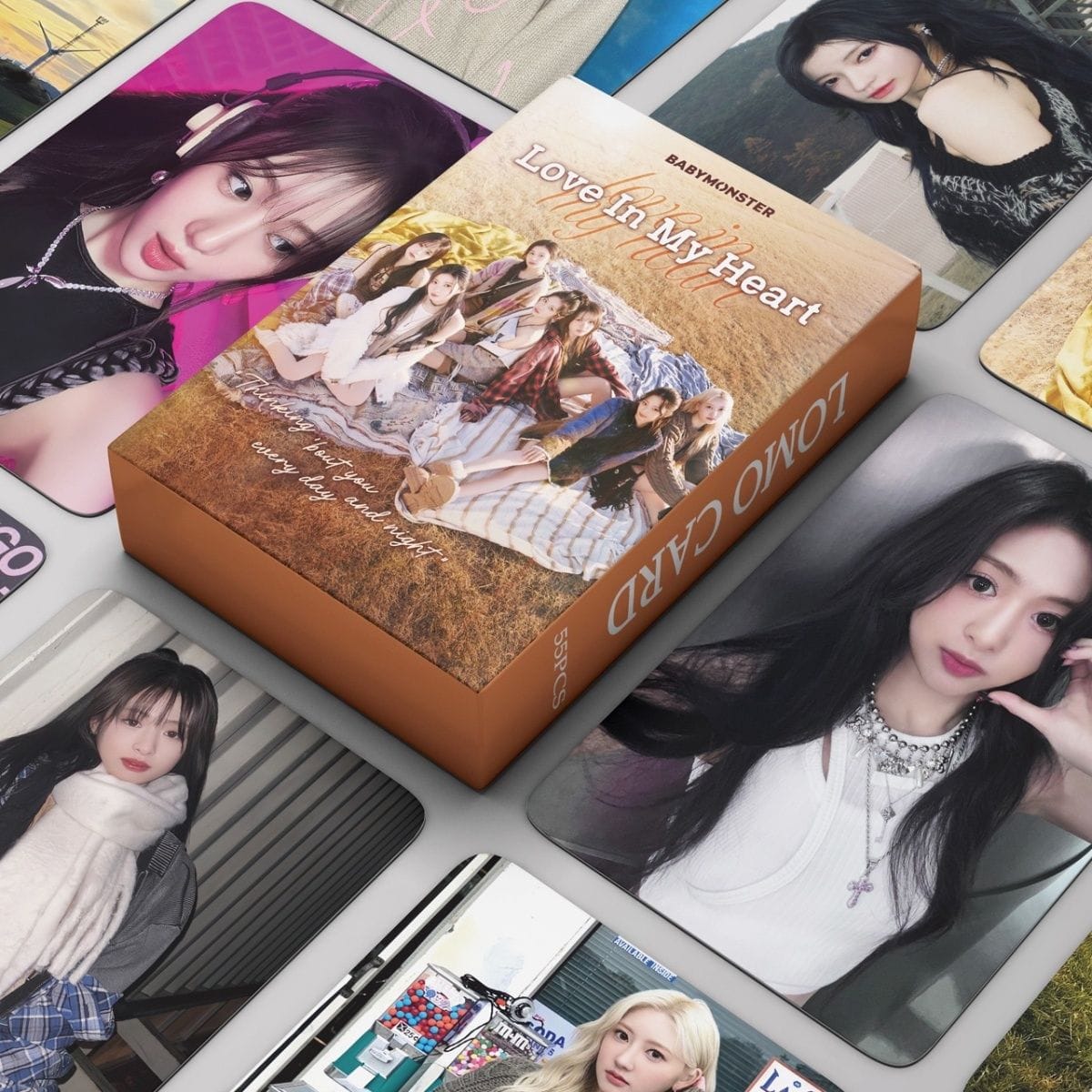 BABYMONSTER PHOTOCARDS LOVE IN MY HEART 55 PIÈCES