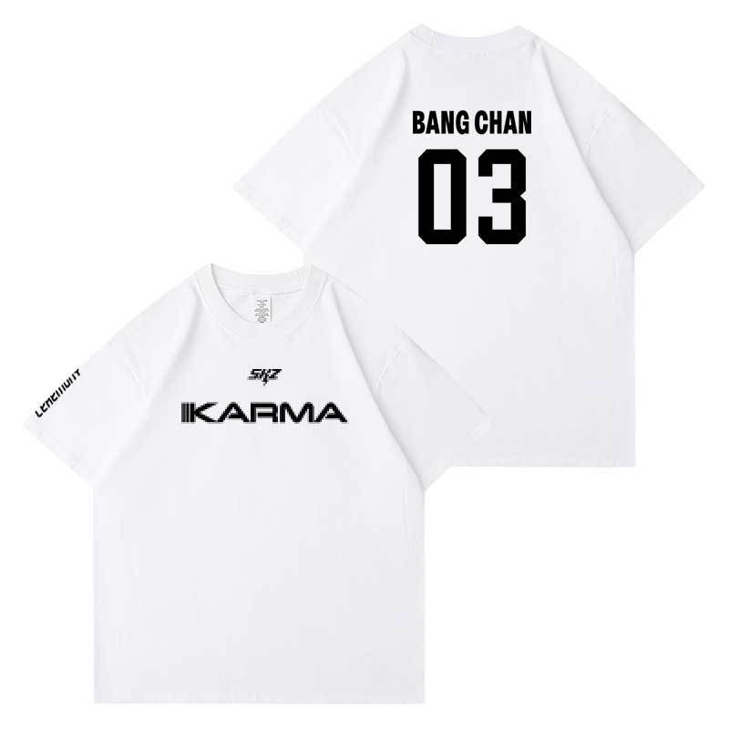 T-SHIRTS STRAY KIDS KARMA 100% COTON (COULEUR BLANCHE)
