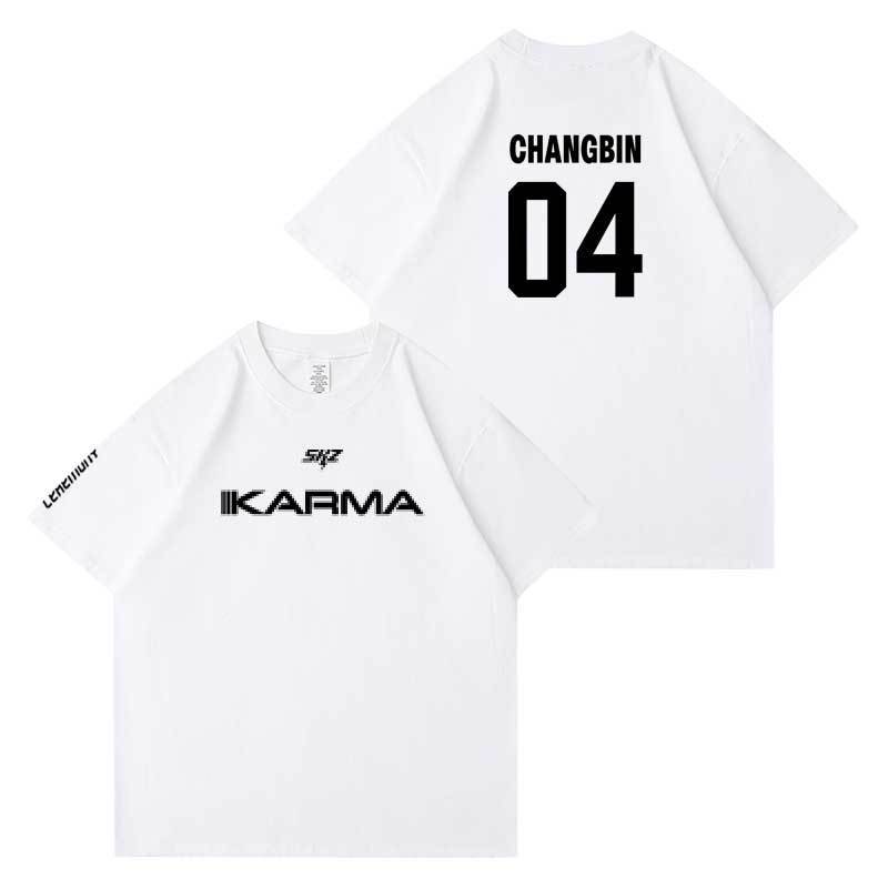 T-SHIRTS STRAY KIDS KARMA 100% COTON (COULEUR BLANCHE)