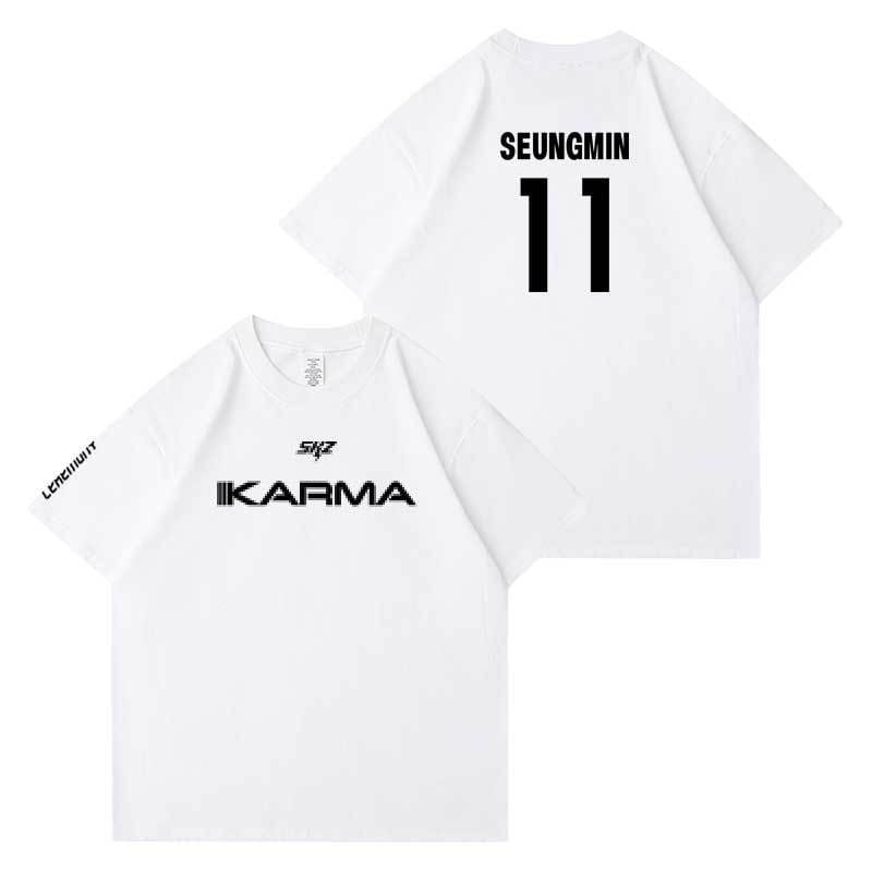 T-SHIRTS STRAY KIDS KARMA 100% COTON (COULEUR BLANCHE)