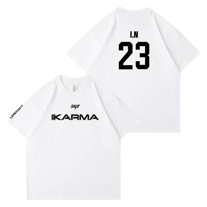T-SHIRTS STRAY KIDS KARMA 100% COTON (COULEUR BLANCHE)