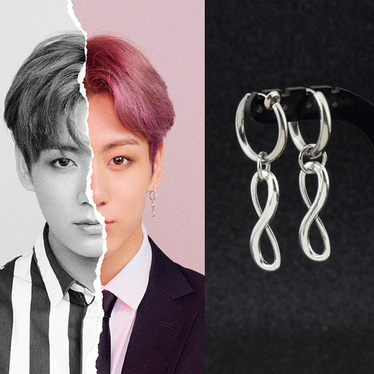 BTS JUNGKOOK EARRINGS STAINLESS STEEL PAIR