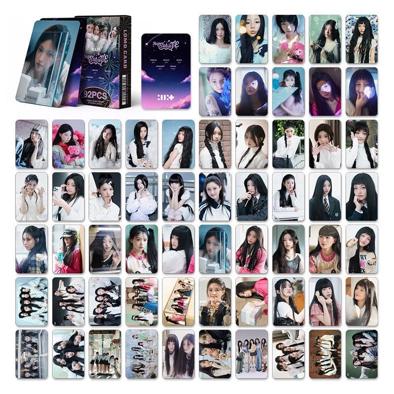 ILLIT SUPER REAL ME PHOTOCARDS 92 PCS (60 CARTES + 32 AUTOCOLLANTS)