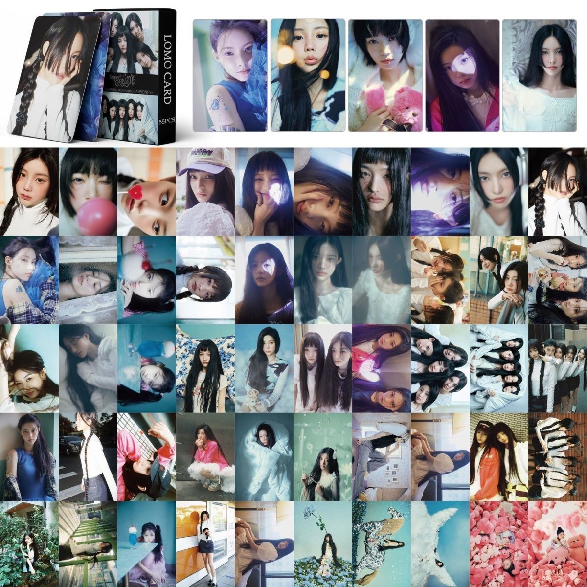 ILLIT SUPER REAL ME PHOTOCARDS 55 PIÈCES