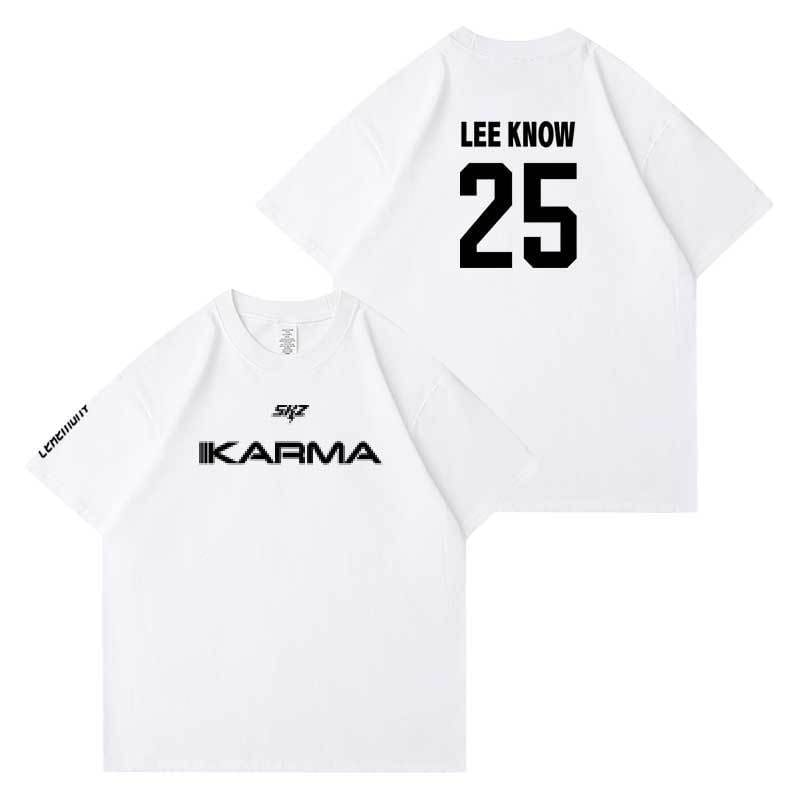 T-SHIRTS STRAY KIDS KARMA 100% COTON (COULEUR BLANCHE)
