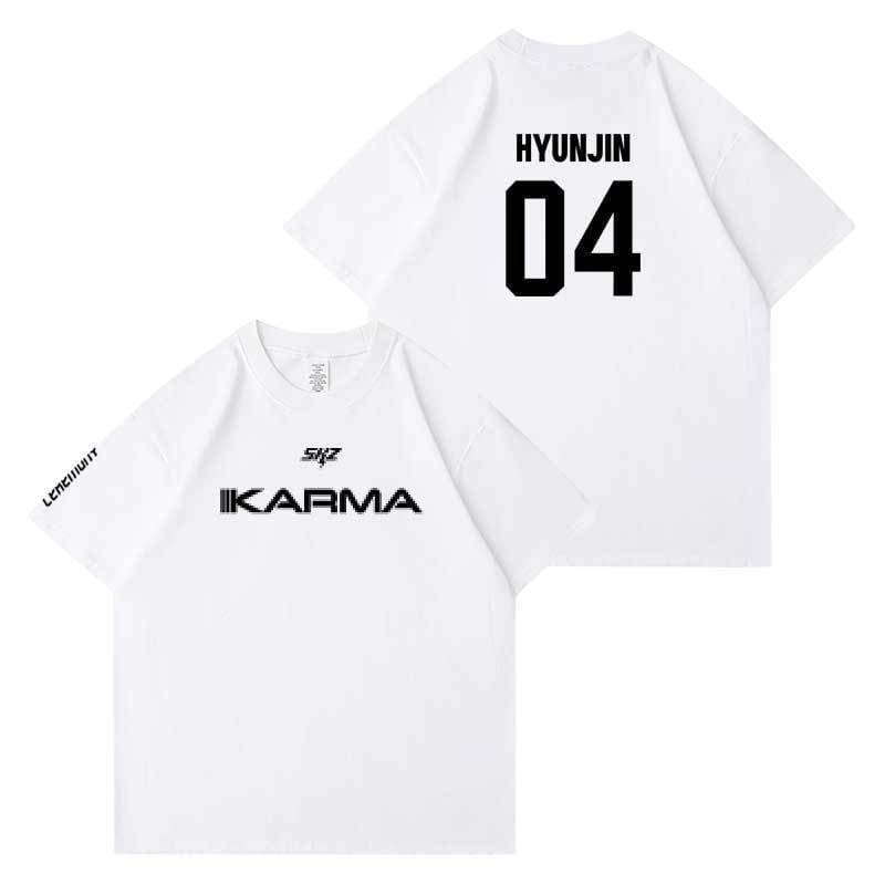 T-SHIRTS STRAY KIDS KARMA 100% COTON (COULEUR BLANCHE)