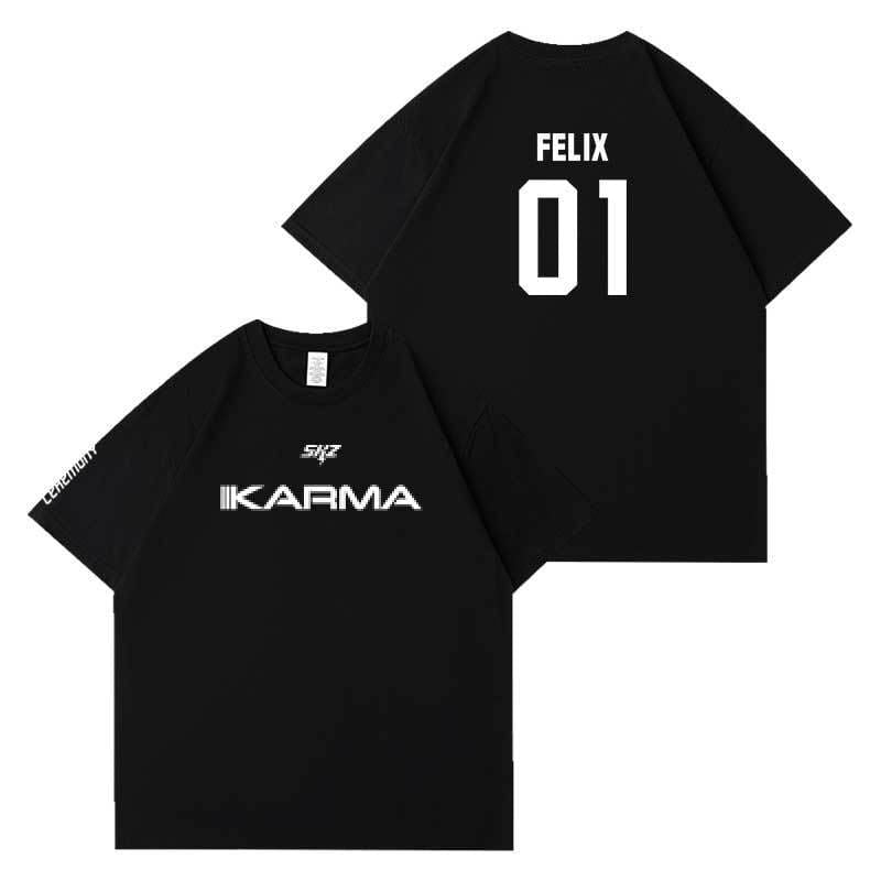 T-SHIRTS STRAY KIDS KARMA 100% COTON (COULEUR NOIRE)