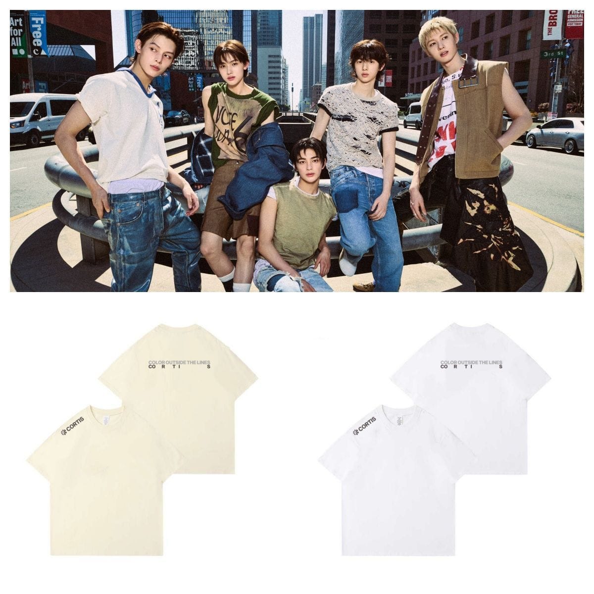 CORTIS T-SHIRT 100% COTON