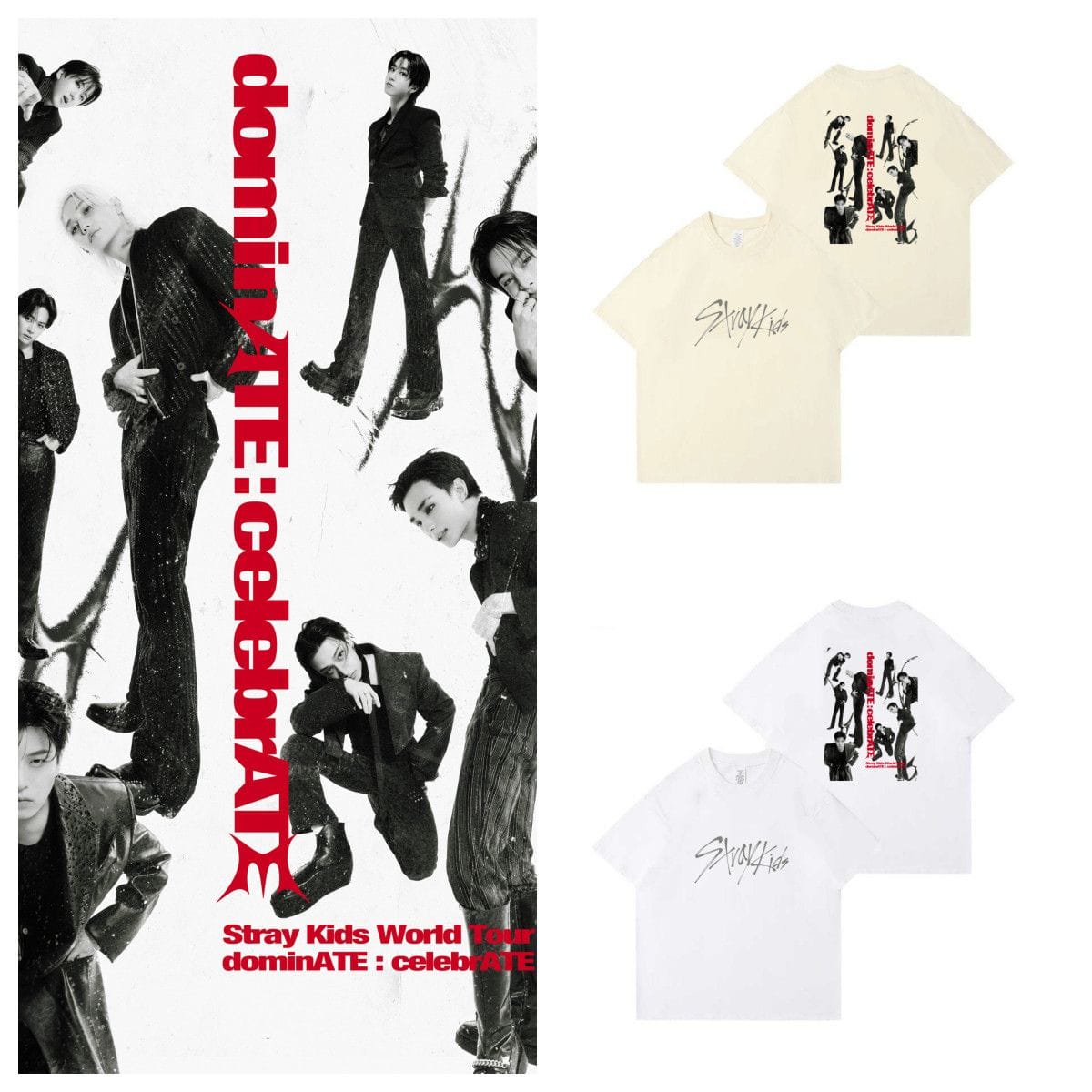STRAY KIDS DOMINENT : T-SHIRTS 100 % COTON CÉLÉBREZ