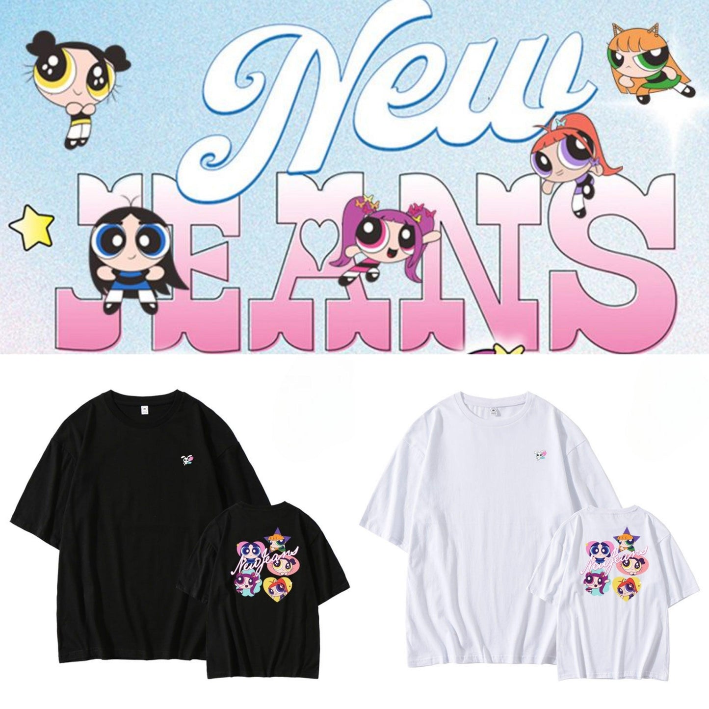T-SHIRT NEWJEANS GET UP 100 % COTON (divers coloris)