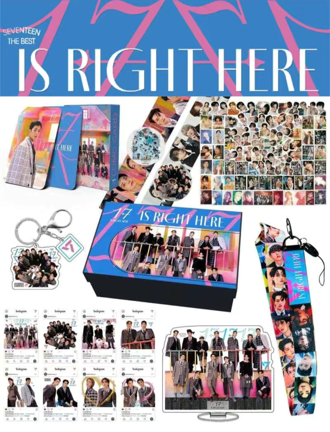 MERCHANDISE SEVENTEEN « 17 Is Right Here » COFFRET DE 162 PIÈCES (COFFRET CADEAU AVEC PLUSIEURS ARTICLES !✨)