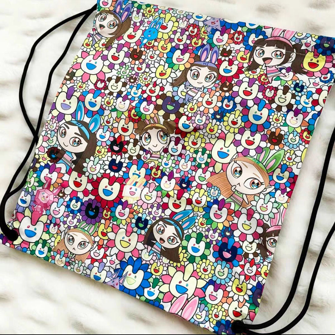 SAC À CORDON COULISSANT NJZ NEWJEANS AVEC BOÎTE PERSONNALISÉE ET ACCESSOIRES